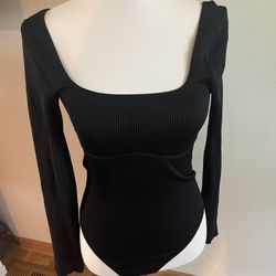 PINK Victoria’s Secret SEAMLESS RIB LONG-SLEEVE BODYSUIT NWT