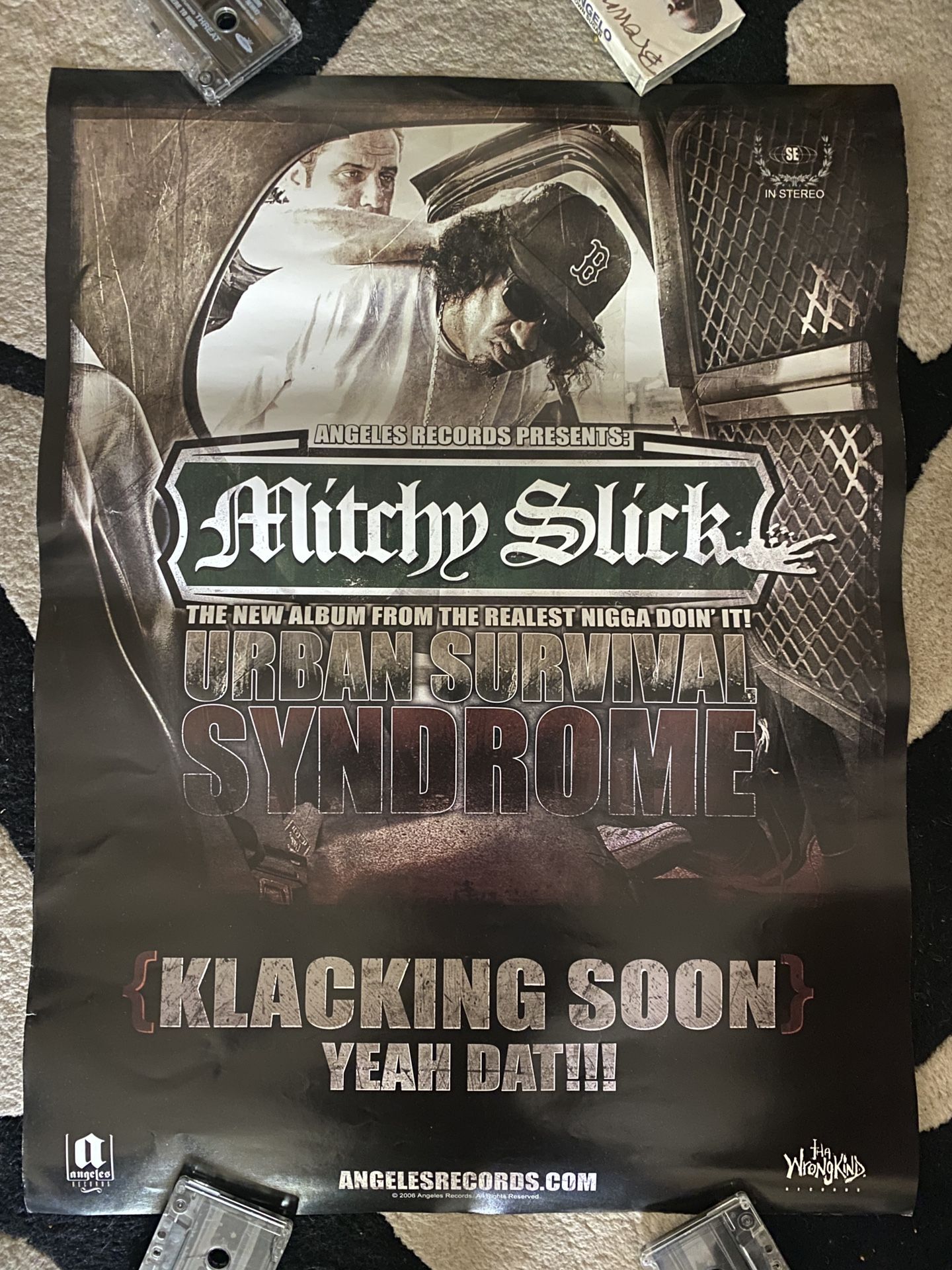 MITCHY SLICK POSTER ANGELES RECORDS urban survival syndrome