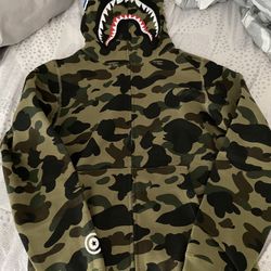 Green Camo Bape Zip-up