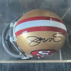 Signed Joe Montana (Riddell) Helmet (Glass Casing)