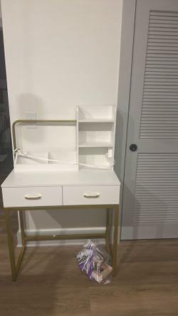 Vanity table with electric outlet inside $40