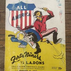 Forty Niners vs L. A. Dons August 24, 1947