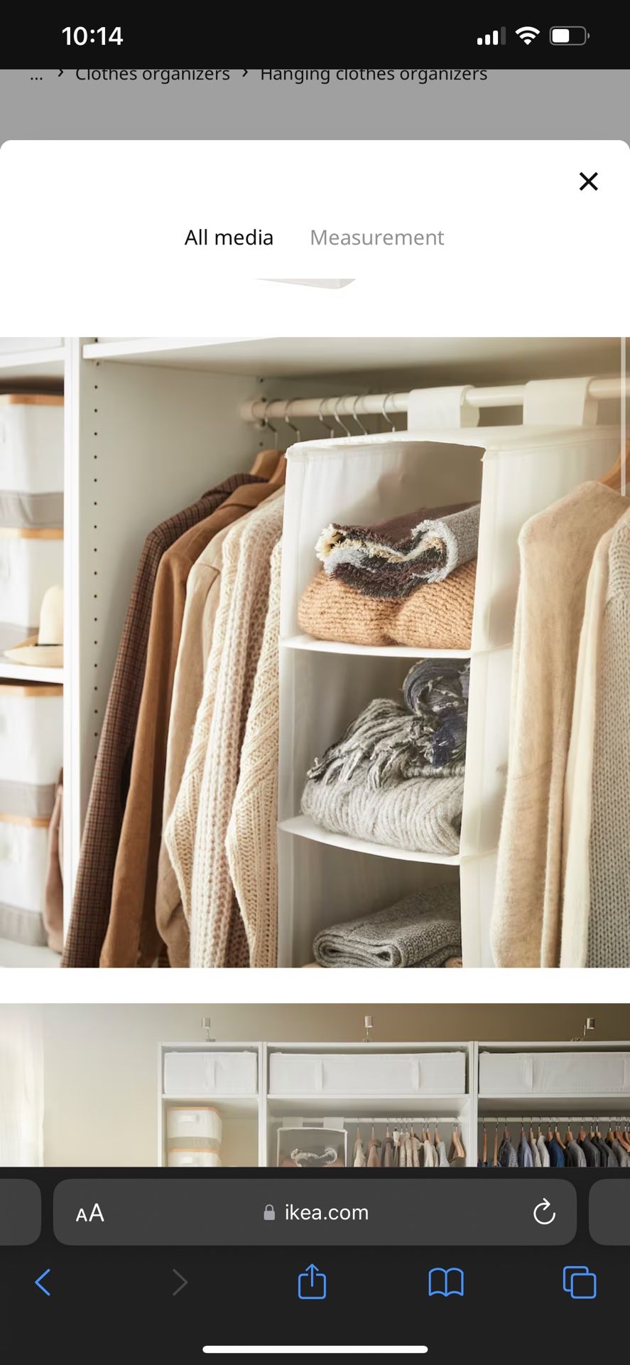 IKEA SKUBB Organizer with 6 compartments, white, 13 ¾x17 ¾x49 ¼ "