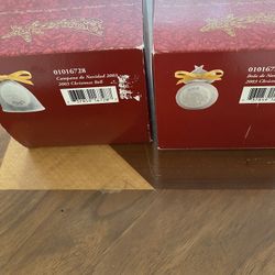 2 Collectible Lladro  Christmas Ornaments 