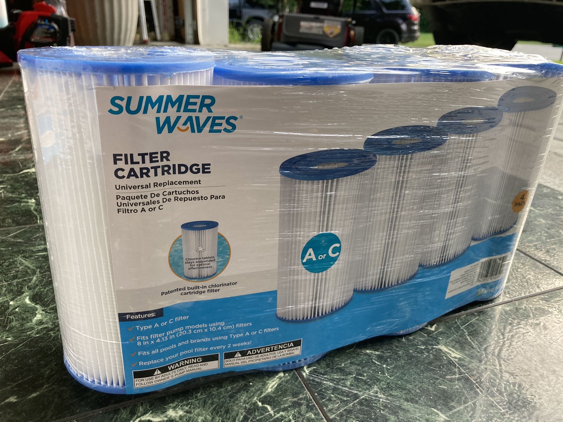 Summer waves A C pool filter 4 pack