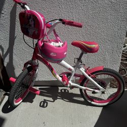 Star Rinse Girl Kid Bike With Helmet 