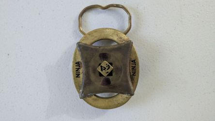 Vintage Solid Brass Ninja Star Belt Buckle