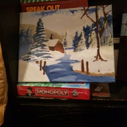 Festive Winter Painting Local BCS Artist