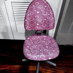 Height and lumbar adjustable pink chair