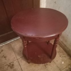 Solid Mahogany End Table 