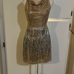 Dancer  Showgirl, Cow Girl  Cheetah Print Sequin  Dress