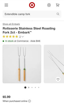Rotisserie Stainlees Steel Roasting Fork 2ct
