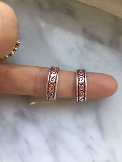 Toe rings real silver