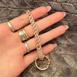 14kt rose gold & diamond ring/ braclet Cuban set 5.9ctw
