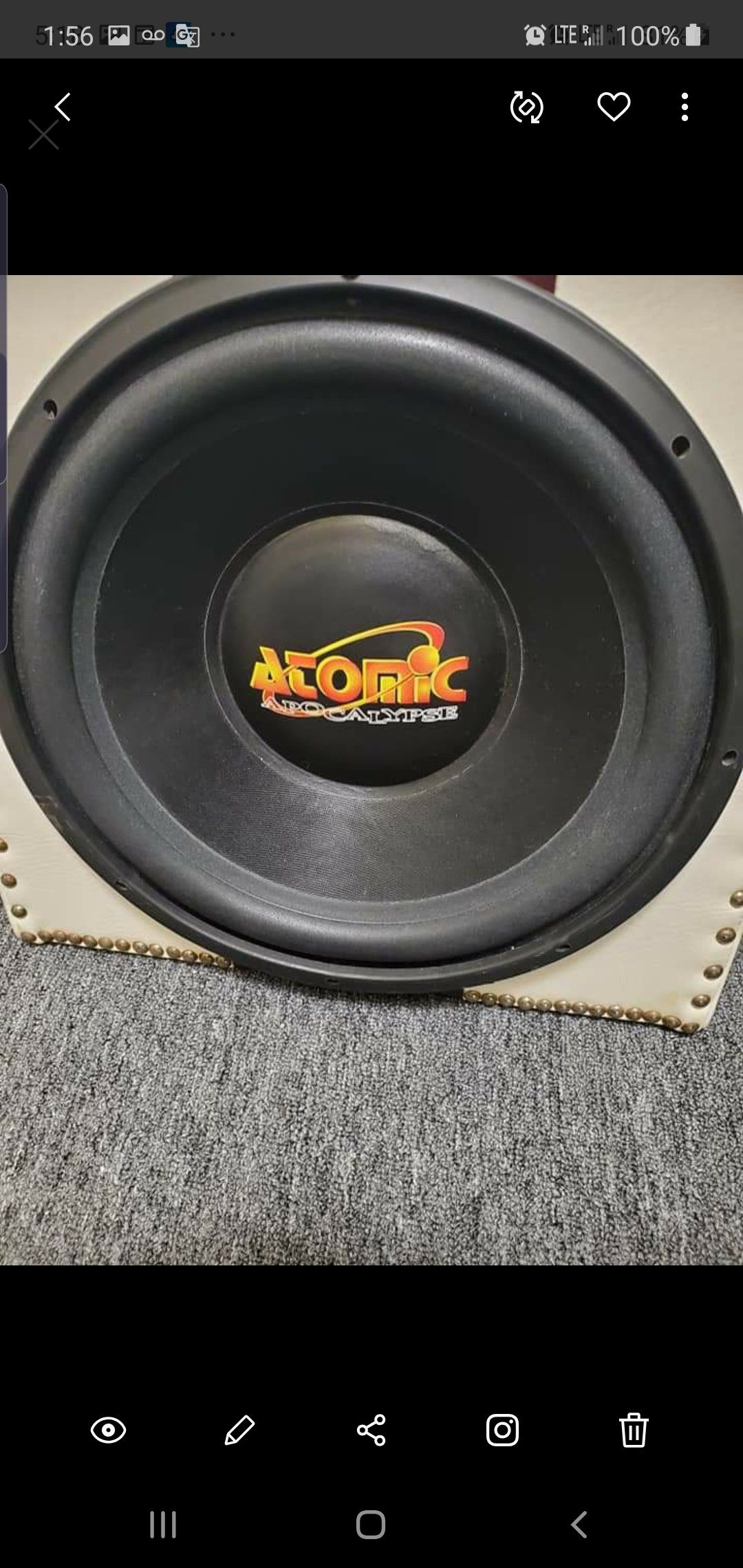 ATOMIC APOCALYPSE 15INCH SUB IN A CUSTOM BOX ITS A BEAST