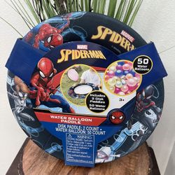 Disney Spiderman Water Balloon Disk Paddle - 2 Paddles & 50 Balloons Spiderman Outdoor