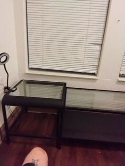 Glass top coffee table