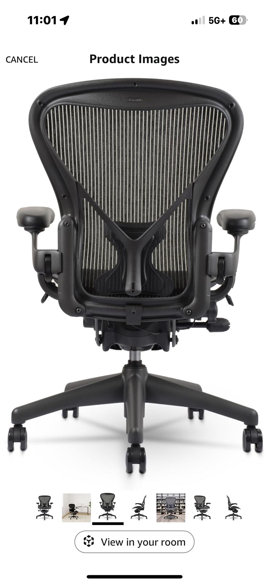 Hermon Miller Aeron Chair Posture fit