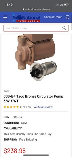 Bronze circulator pump