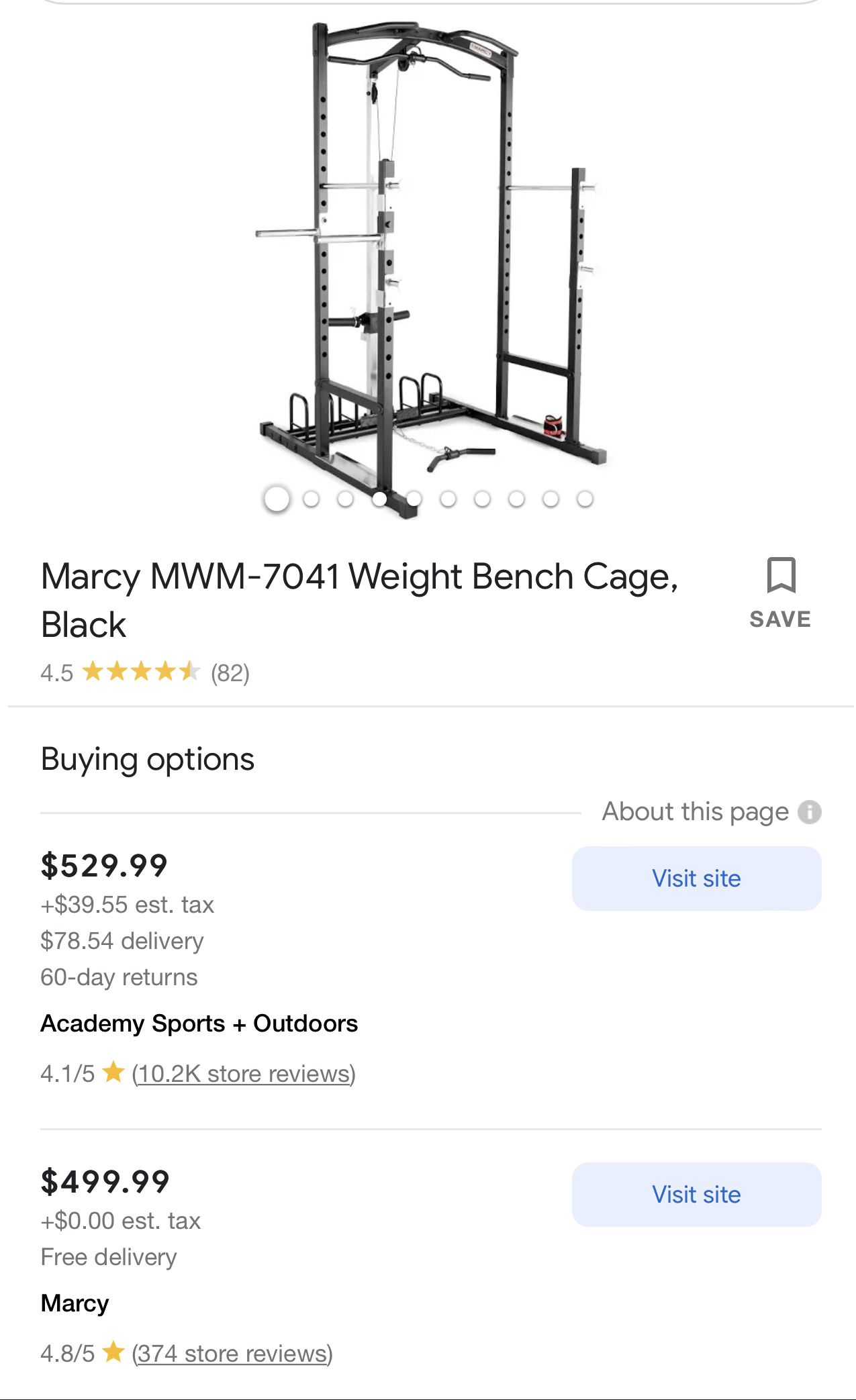 Marcy Power Tower And Weights