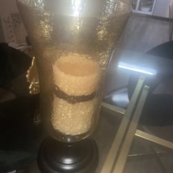 Large Candle Holder And Candle 