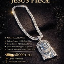 Rolex Chain & Jesus Piece (925 Silver) 💎 