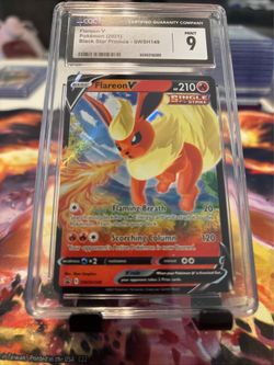 CGC 9 MINT  Flareon V SWSH149 Black Star Promo Pokemon Card.