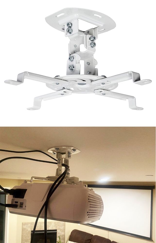 New $15 VIVO Universal Adjustable Ceiling Projector Mount Tilt Extending Arm Bracket, 360 Rotation