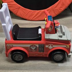 Paw Patrol Marshall Fire Truck Kids' Push Ride-On with Lights and Sounds for Ages 2 to 3