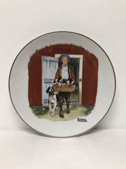 Norman Rockwell “Puppy Love” Decorative Plate - 1985