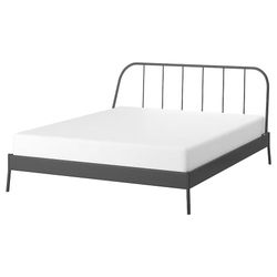Free delivery. Ikea metal bed frame in excellent condition