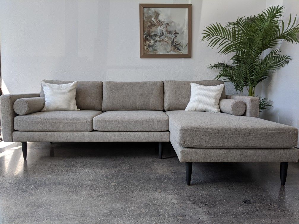 Modern Midcentury Sectional Sofa Couch