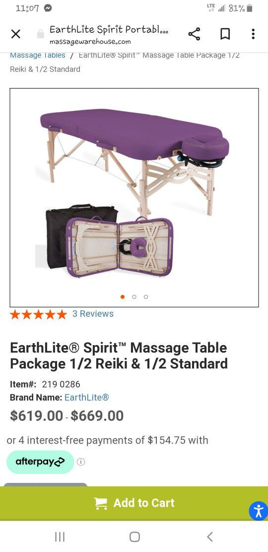 Massage therapy Table