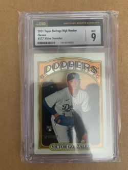 2021 Tops Heritage High Number Chrome #557 Victor Gonzales CSG 9