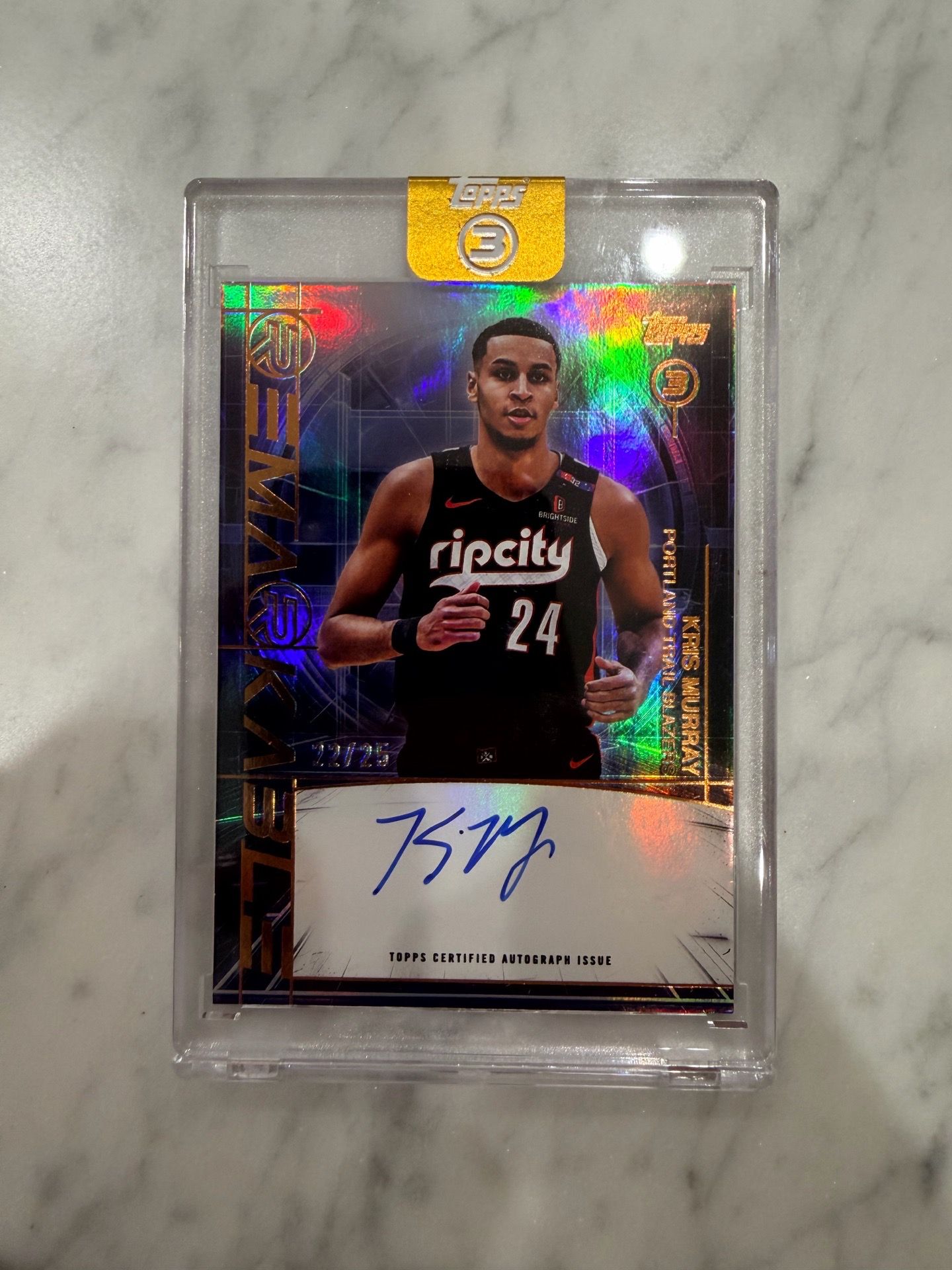 Kris Murray Topps 3 Auto /25