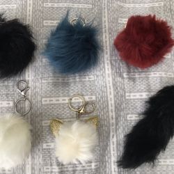 Fur Ball Keychains 
