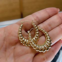 14k Gold Hoops