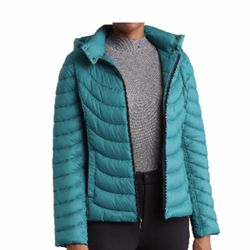 Michael Kors Packable Hooded Down Jacket  Size L ,XL