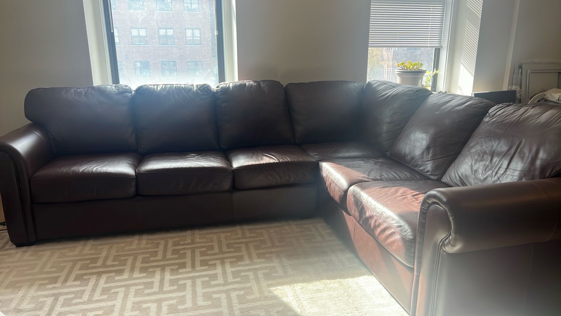Brown Leather Couch