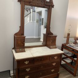 Antique Dresser With Mirror