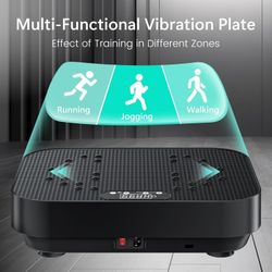 Vibration Plate Exercise Machine,Whole Body Workout Power Vibrate Plate Lymphatic Drainage Machine Helps Weight Loss Shaping Toning Wellness