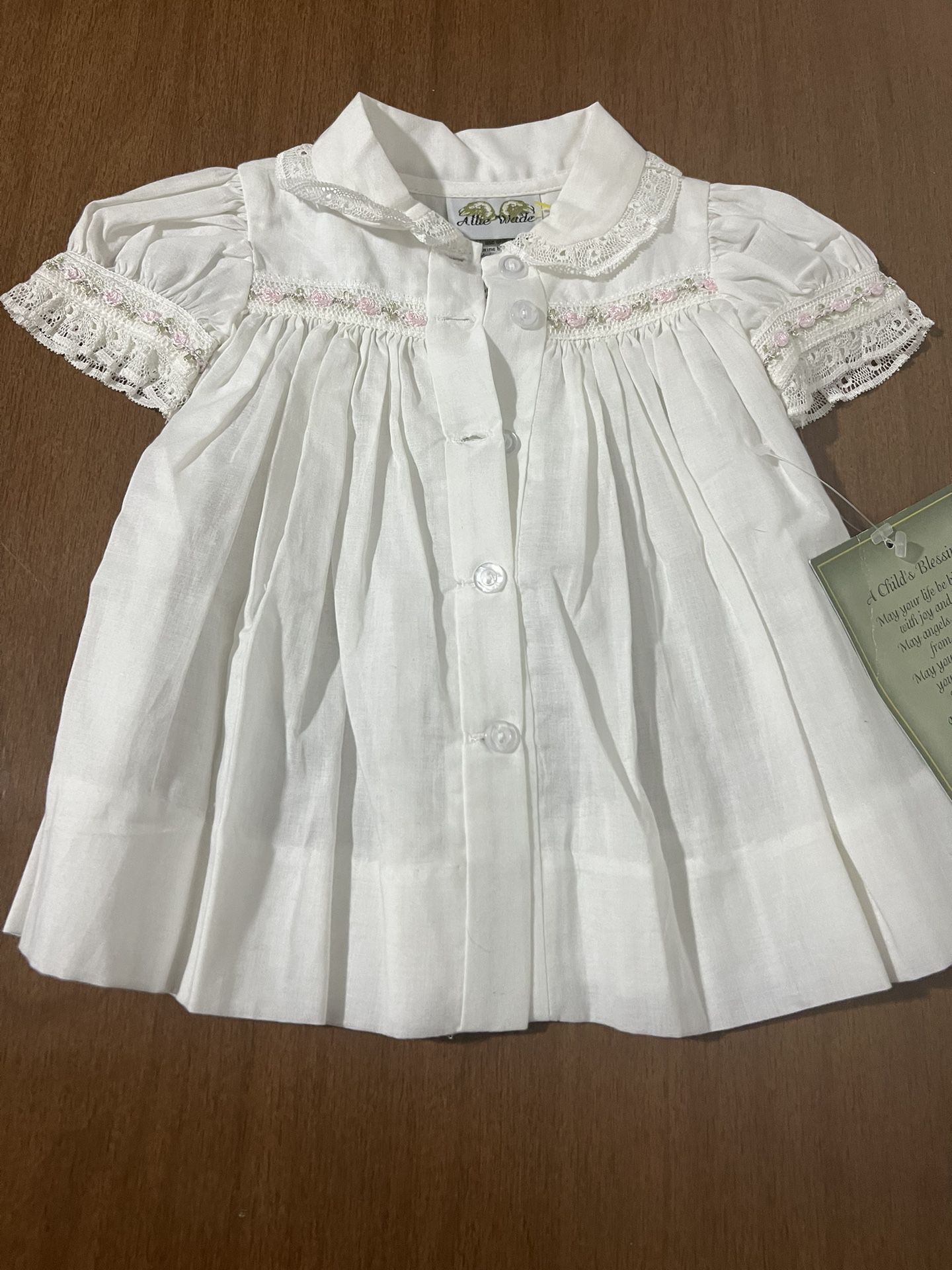 Baby dress  Allie Wade size 3 months  100% Cotton