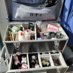 Like New OPI Makeup Nail Travel Case With All The Accessories To Go With It For Your Own Nail Salon