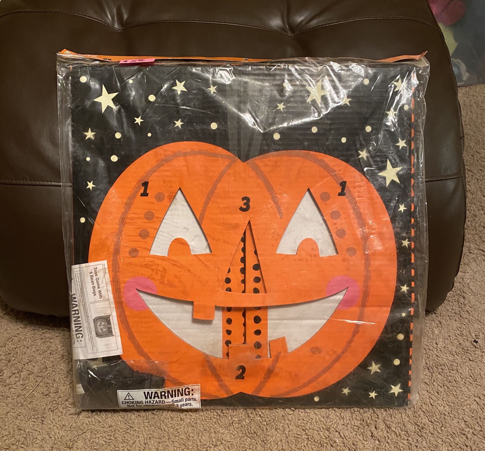 Halloween Jack o lantern beanbag toss game new in package.