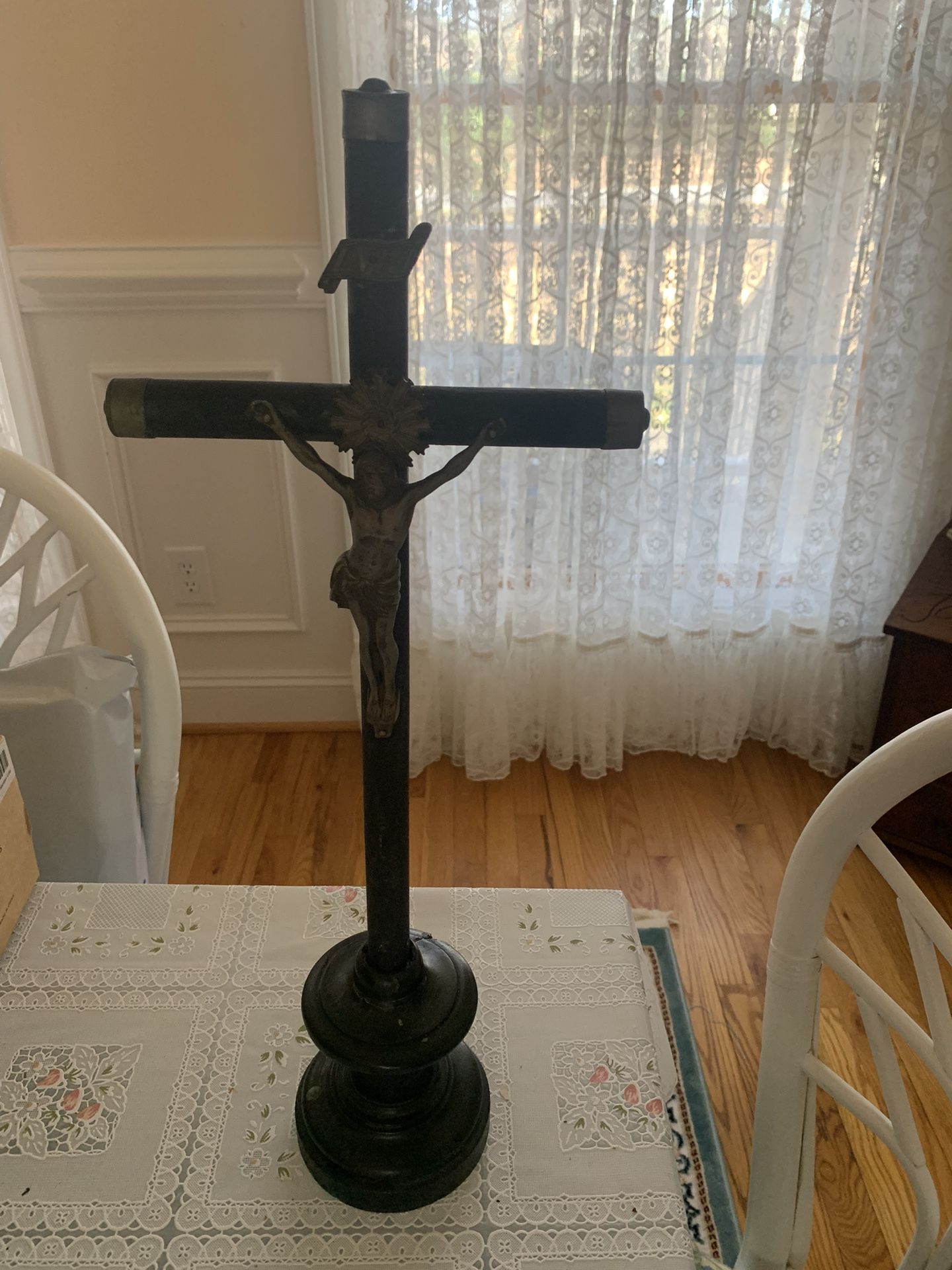 Antique Black Crucifix