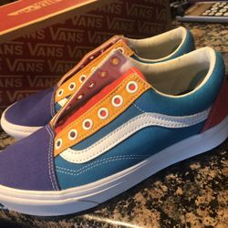 Vans Multi Color Low Top Unisex Shoe New  Size 5.5 Mens (7.0 Women’s)