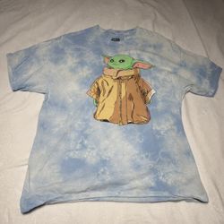 Star Wars Grogu Baby Yoda Blue Shirt 