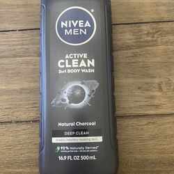 Nivea Men Active Clean 3 in 1 Body Wash 16.9oz $4 Each