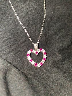 Silver heart necklace