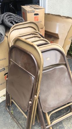Metal folding chairs